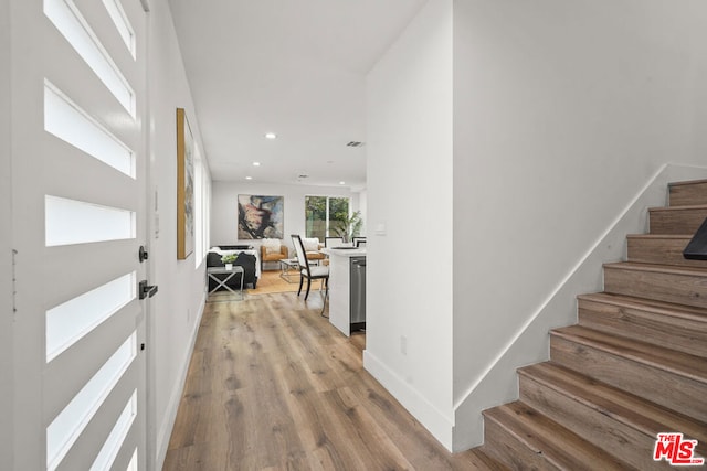 interior space featuring light hardwood / wood-style flooring