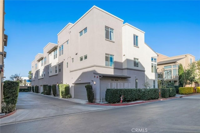 view of property with a garage