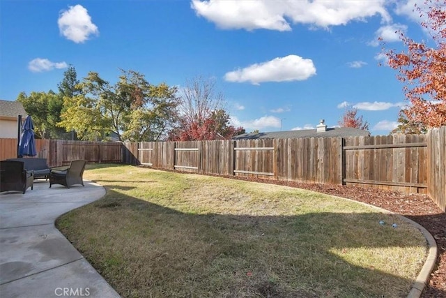 view of yard featuring a patio