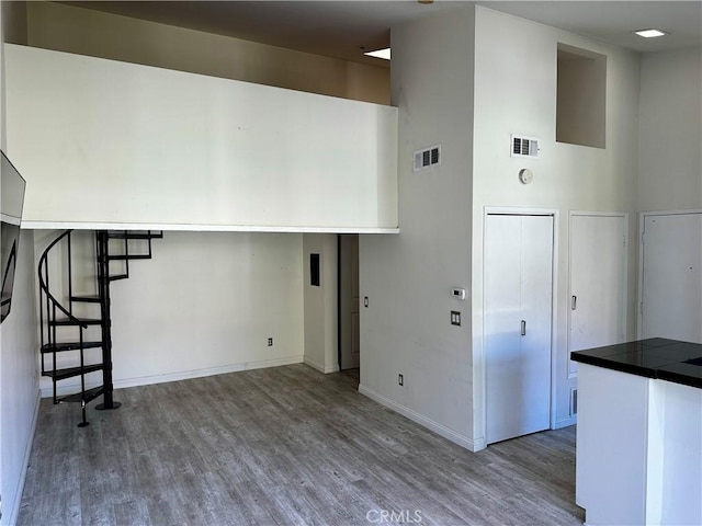 interior space featuring hardwood / wood-style flooring