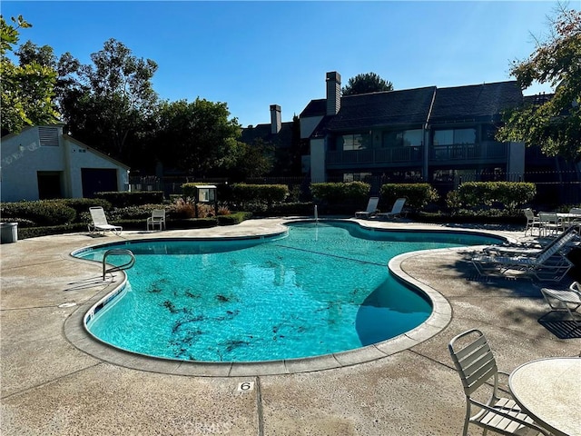 view of pool with a patio area