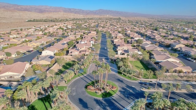 bird's eye view with a mountain view