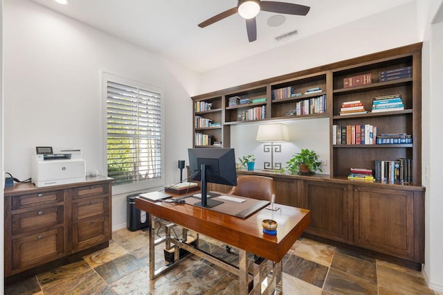 office with ceiling fan