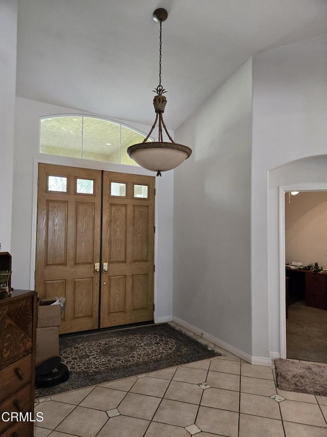 view of tiled entryway