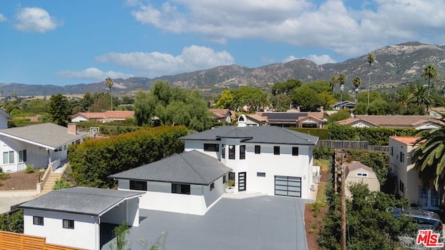 aerial view featuring a mountain view