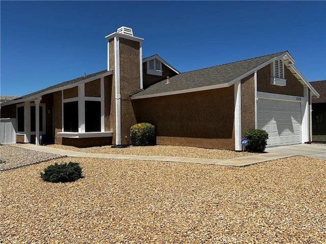 view of home's exterior featuring a garage