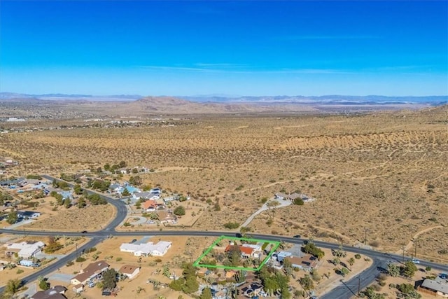 bird's eye view featuring a mountain view