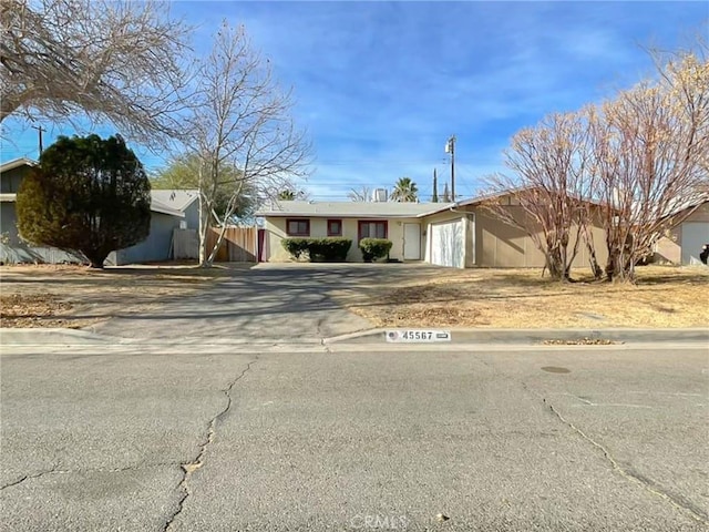 view of single story home