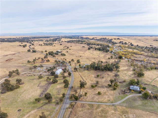 aerial view with a rural view