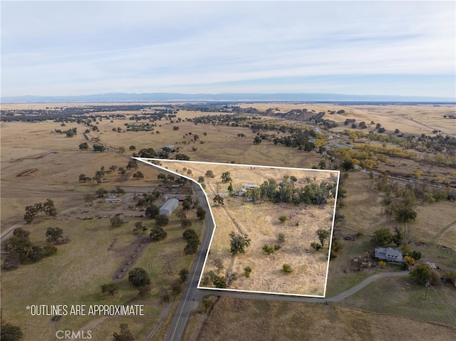 bird's eye view featuring a rural view