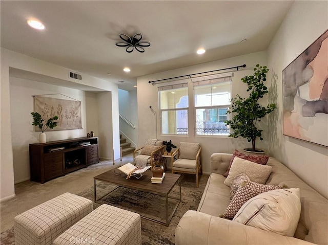 view of carpeted living room