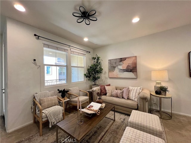 view of carpeted living room