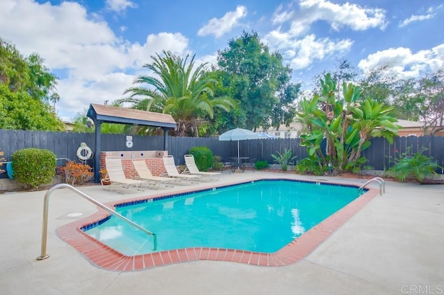 view of pool with a patio