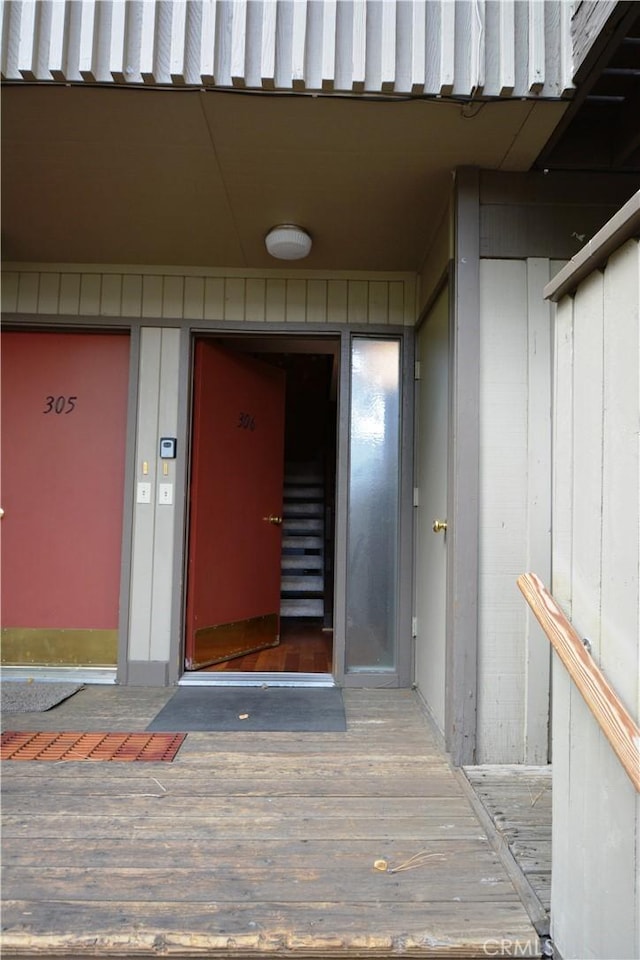 view of doorway to property