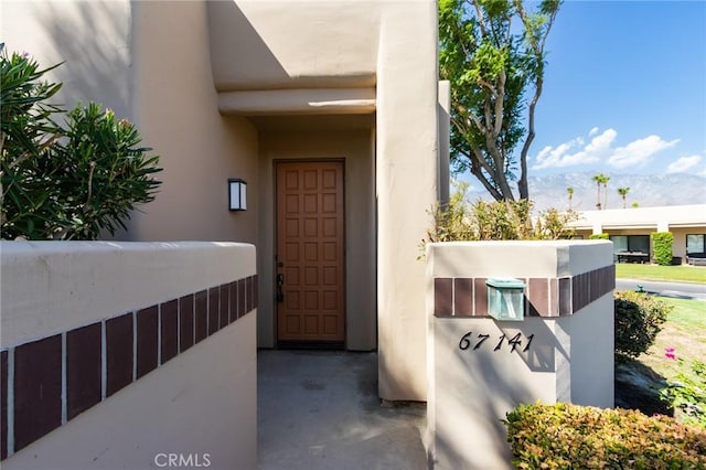 view of doorway to property