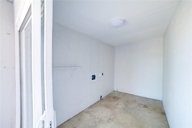 laundry room featuring hookup for an electric dryer and hookup for a washing machine