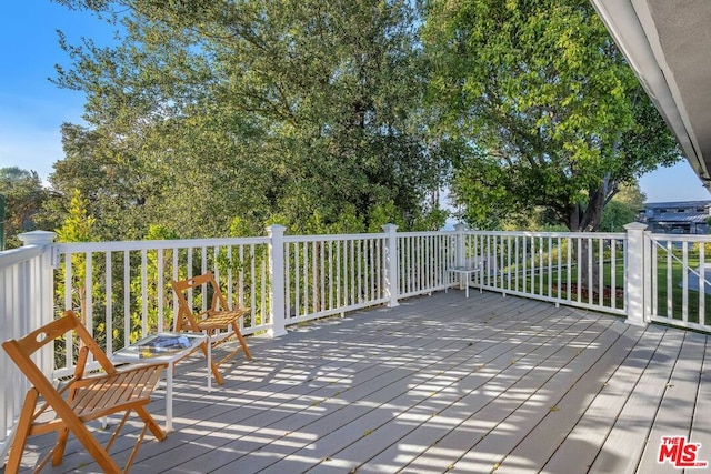 view of wooden deck