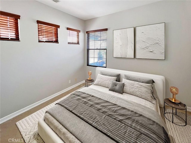 bedroom with carpet