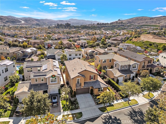 aerial view featuring a mountain view