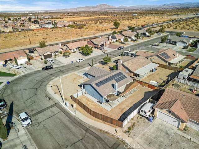 aerial view with a mountain view