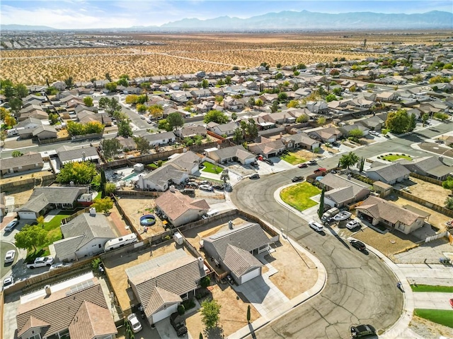 bird's eye view featuring a mountain view