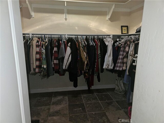 view of walk in closet