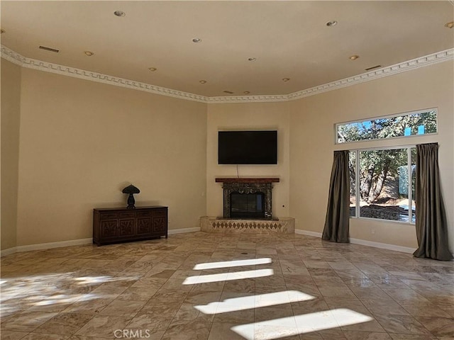 view of unfurnished living room