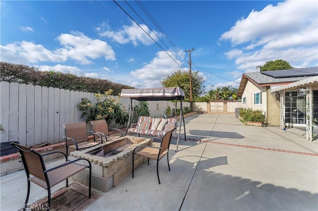 view of patio / terrace featuring an outdoor hangout area