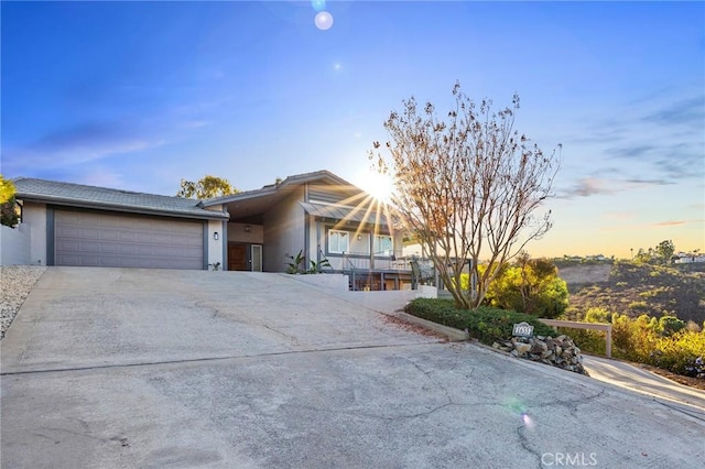 view of front of home featuring a garage