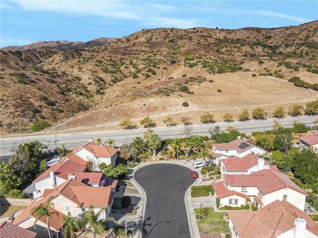 bird's eye view featuring a mountain view