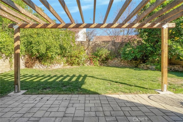 view of patio / terrace with a pergola