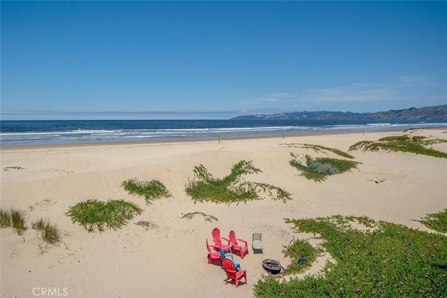 water view with a view of the beach