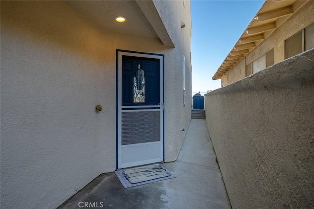 1652 Strand Way, Oceano, CA 93445 - doorway to property featuring stucco siding