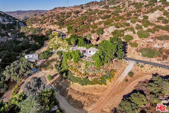 aerial view featuring a mountain view