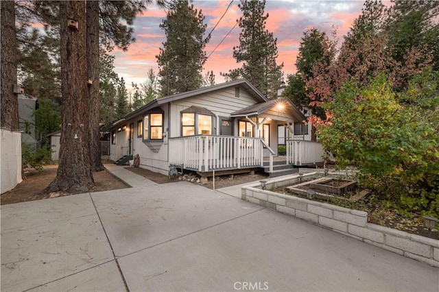 view of bungalow-style home