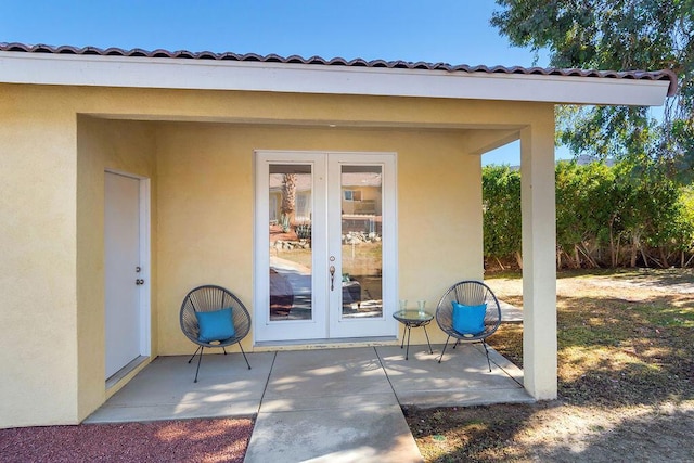 exterior space featuring a patio area and french doors