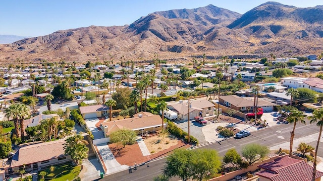 aerial view featuring a mountain view