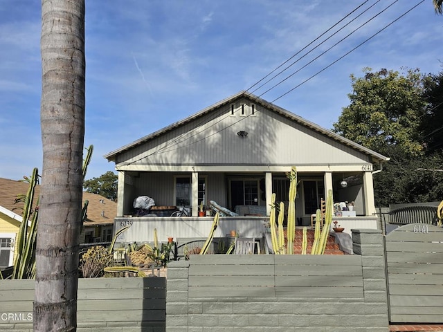 bungalow-style home featuring a porch