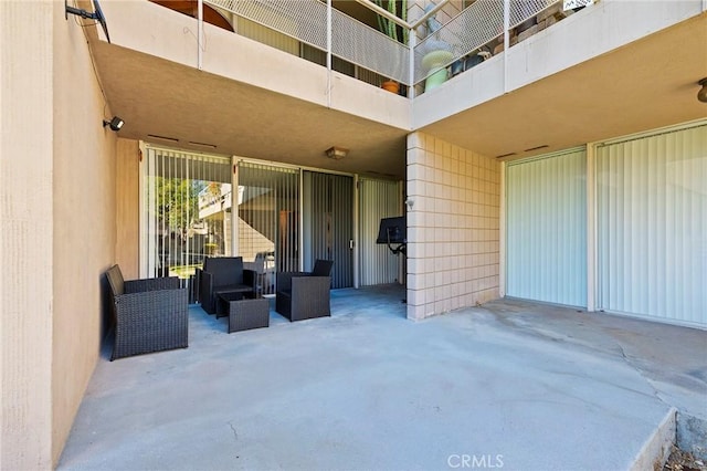 view of patio / terrace featuring an outdoor living space