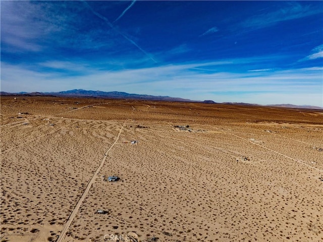 drone / aerial view with a mountain view