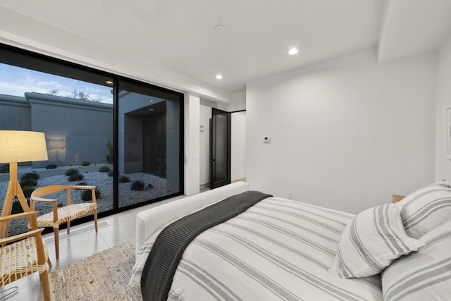 bedroom with access to outside