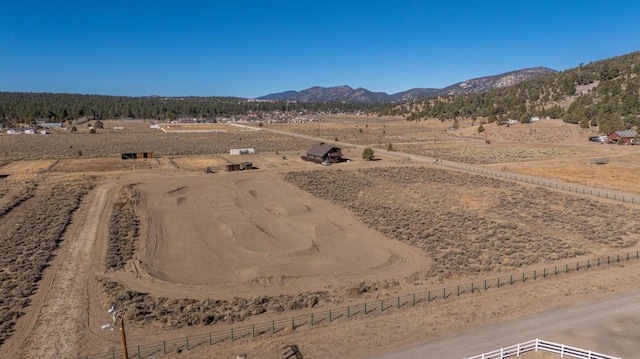 view of mountain feature featuring a rural view