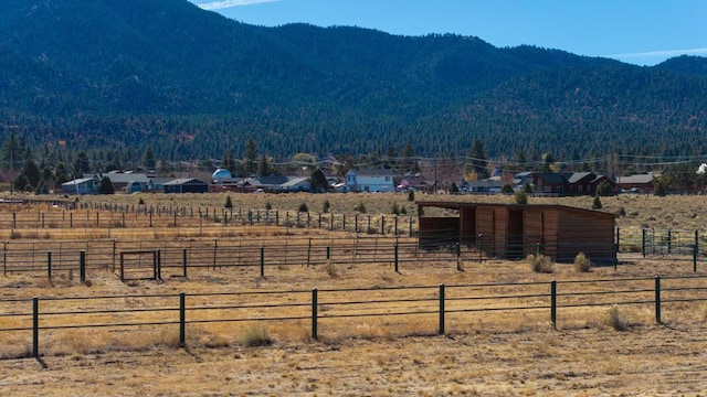 property view of mountains with a rural view