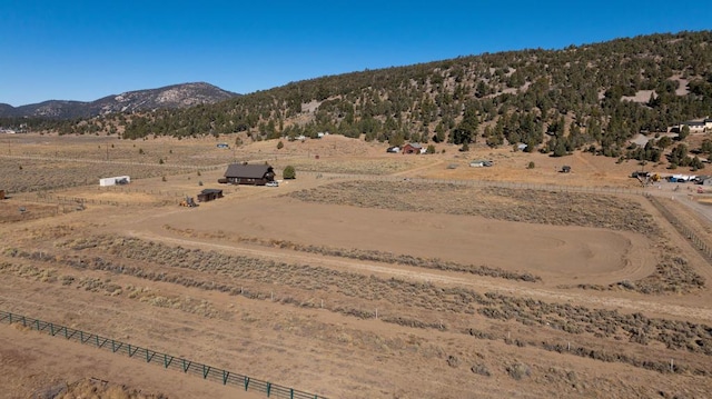 view of mountain feature featuring a rural view