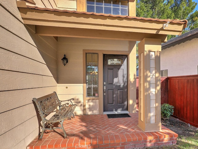 view of doorway to property