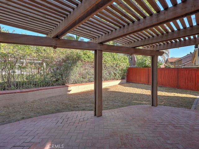 view of patio / terrace with a pergola