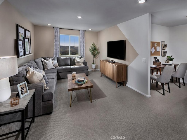 view of carpeted living room