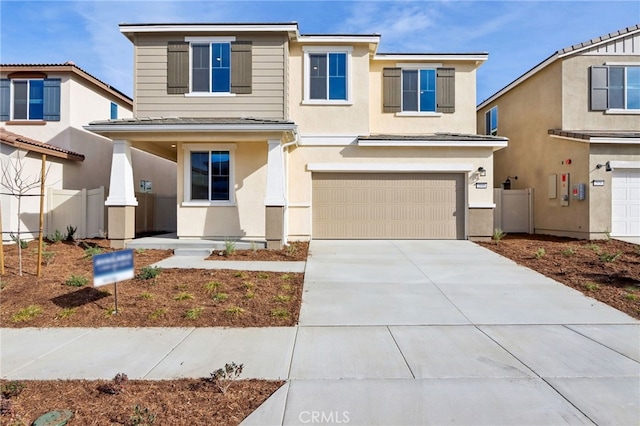 view of front of home featuring a garage