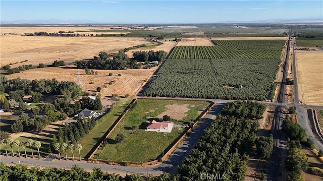 aerial view with a rural view