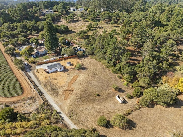 drone / aerial view with a rural view